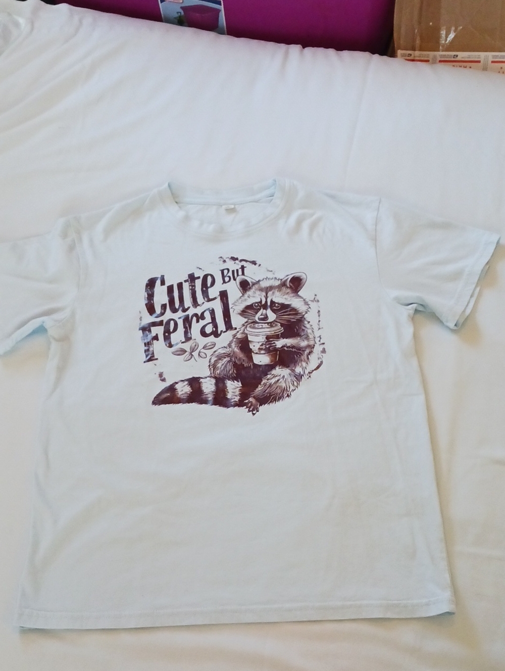 "Cute But Feral" Light Blue T-shirt